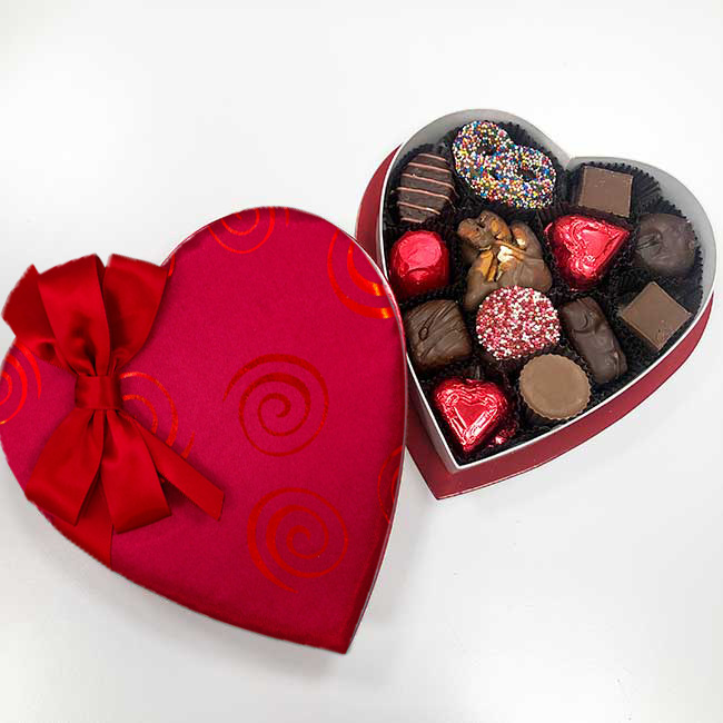 #4 All Milk Chocolate Valentine's Day Assortment in Heart Shaped Box