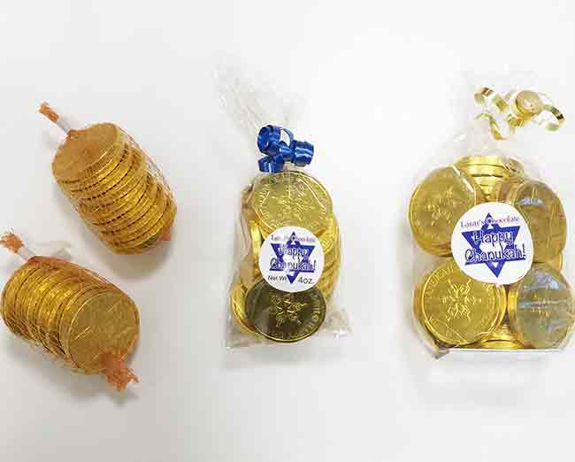 Chocolate Chanukah Gelt - Mesh & Gift Bags