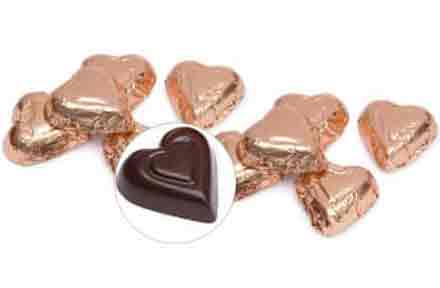 Photo of Dark Chocolate Bronze Hearts
