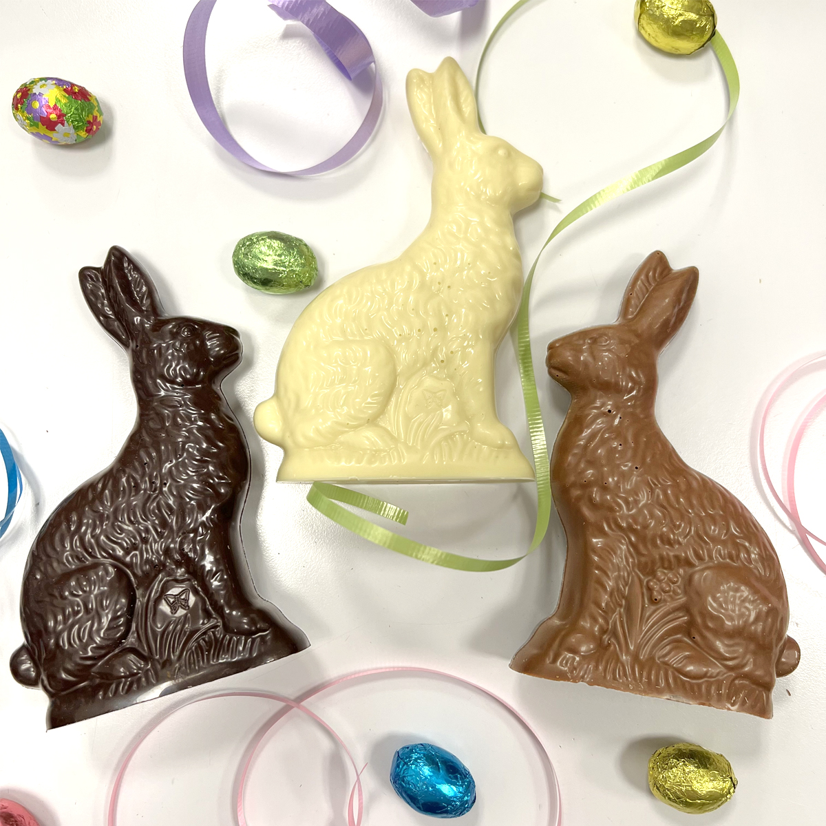 Traditional Solid Sitting Chocolate Rabbit - 6 oz