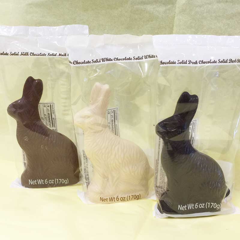 Photo of Traditional Solid Sitting Chocolate Rabbit - 6 oz