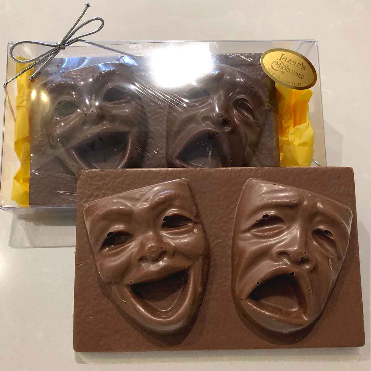 Photo of Chocolate Comedy & Tragedy Masks