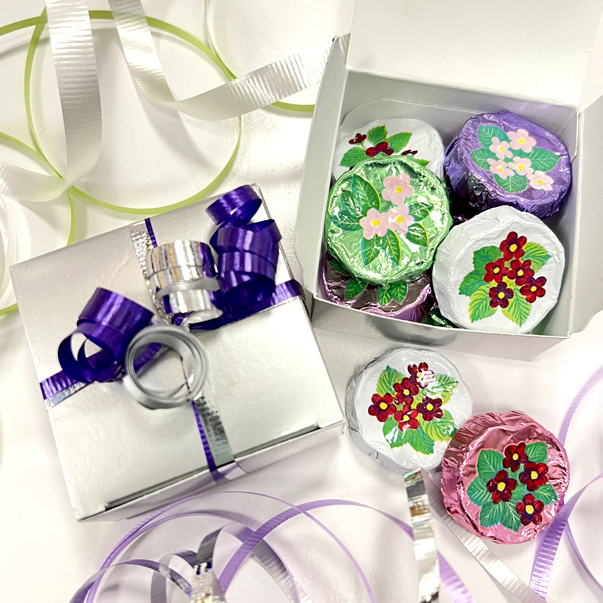 Favor Box -  Foil Wrapped Chocolate