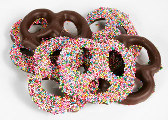 Gourmet Gluten Free Chocolate Dipped Pretzels - M&M's® - The