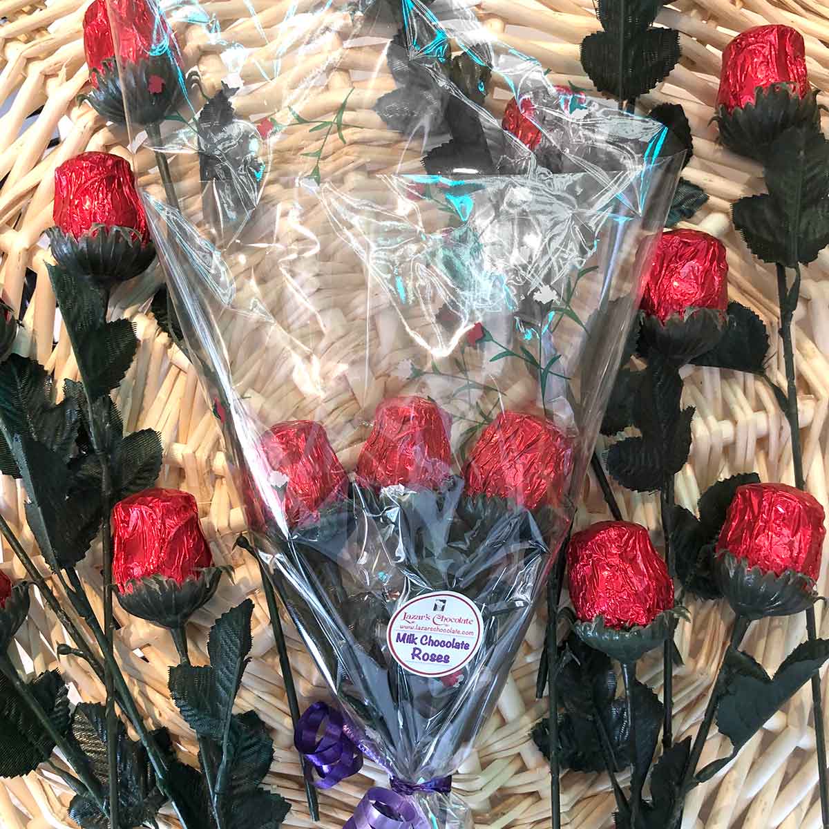 Chocolate Long Stem Mini Roses