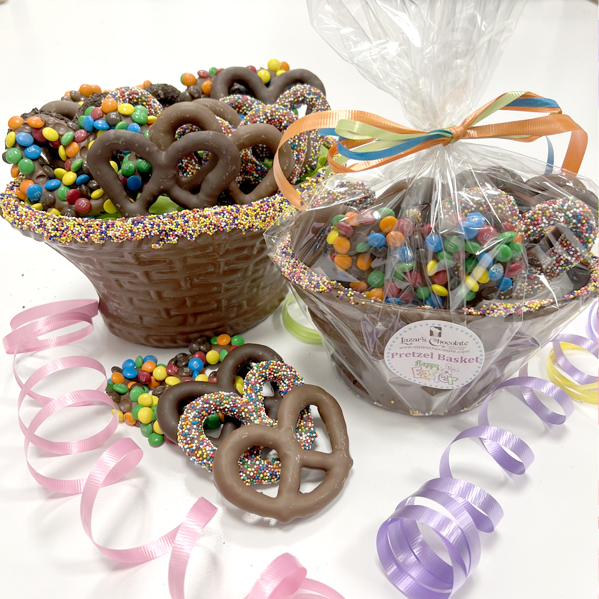Chocolate Pretzel Baskets