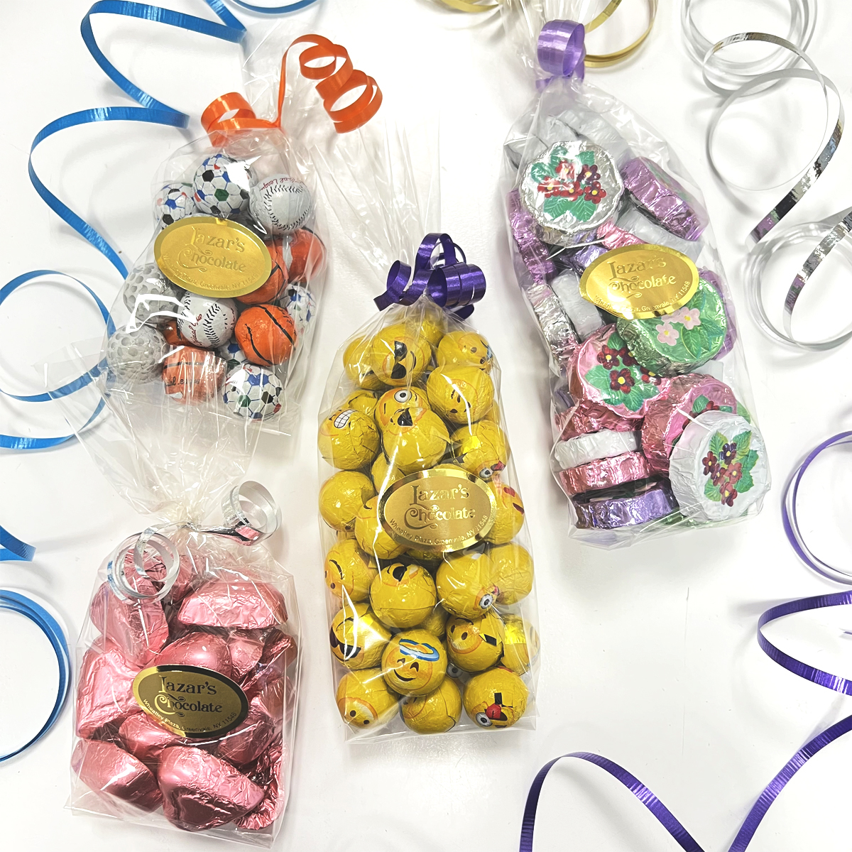 Cellophane Gift Bags - Foil Wrapped Chocolates