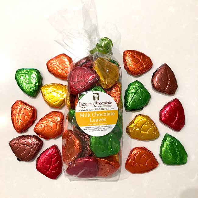 Milk Chocolate Autumn Leaves