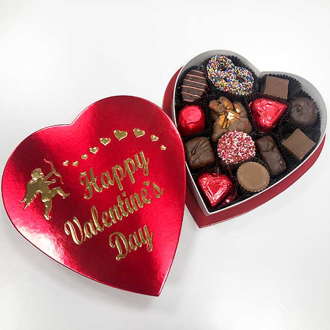 Photo of 7 Ounce Heart Box - Assorted Chocolate