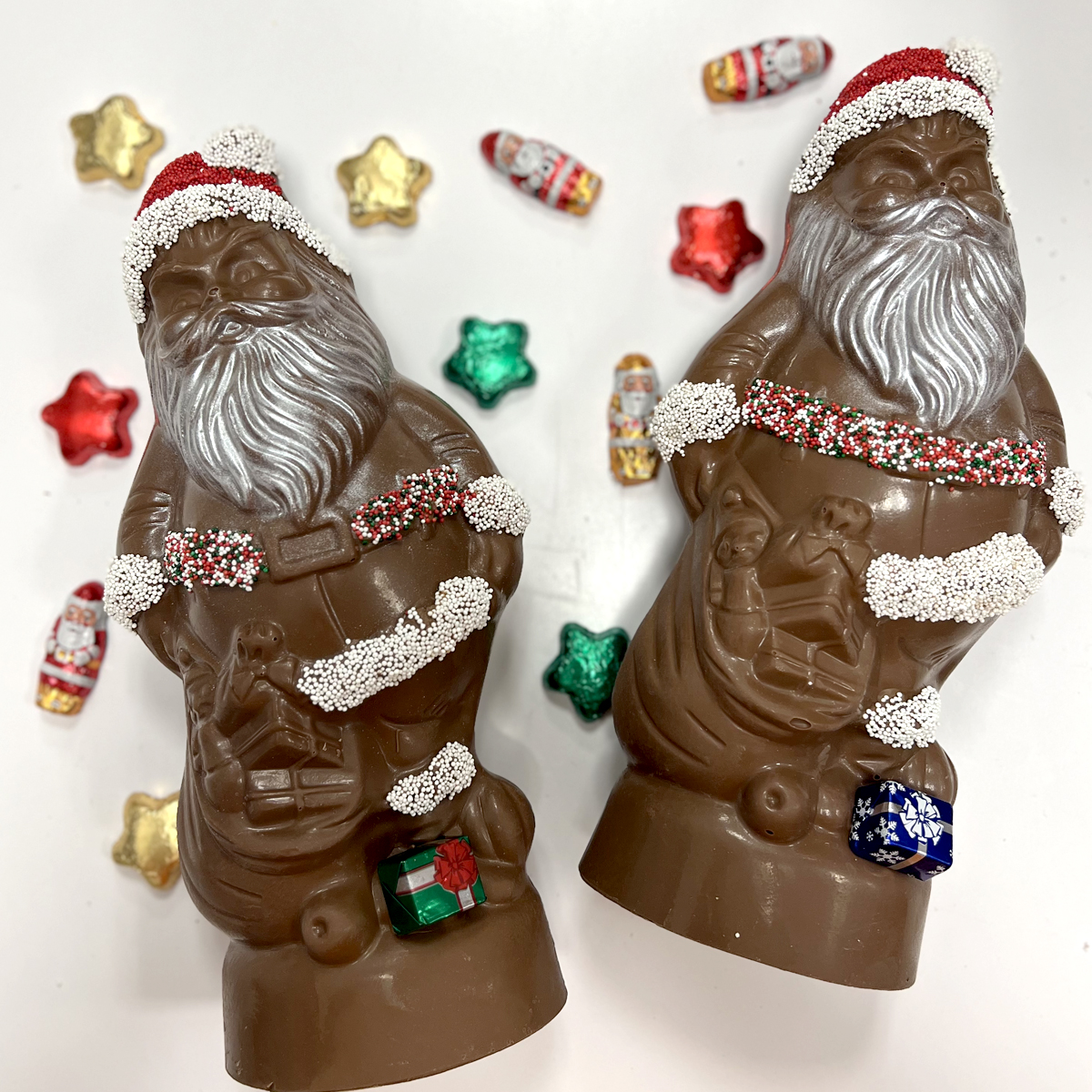 Giant Chocolate Santa