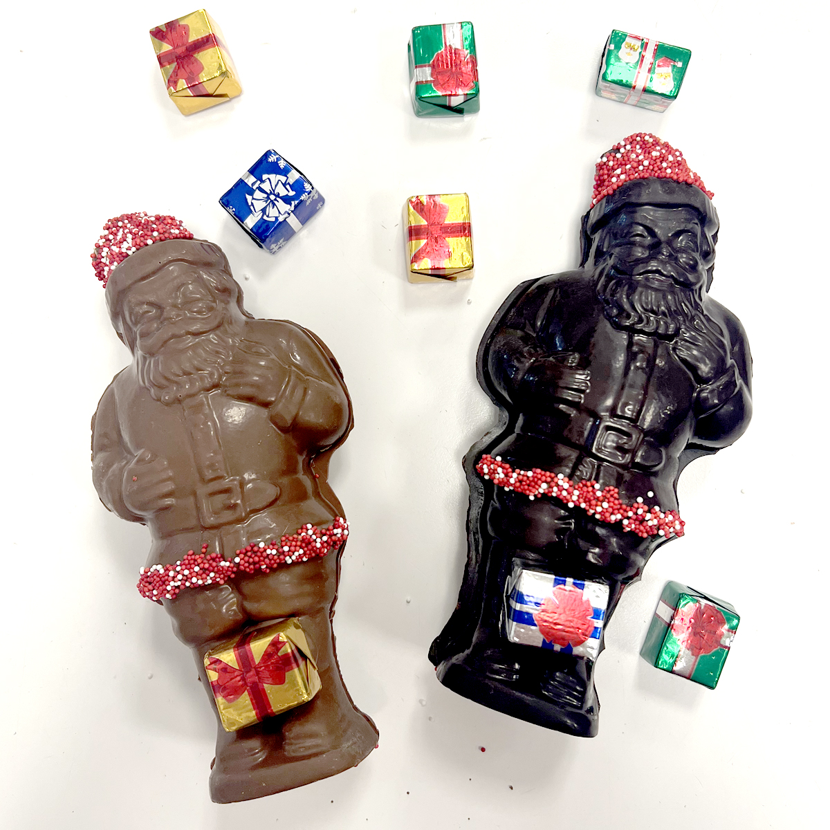 7 Inch Semi-Solid Chocolate Santa