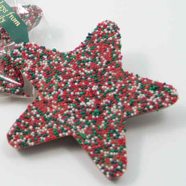 Chocolate Non-Pareil Christmas Star