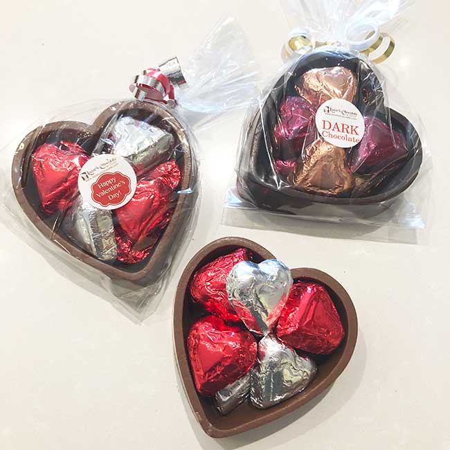 Small Chocolate Filled Heart Dish