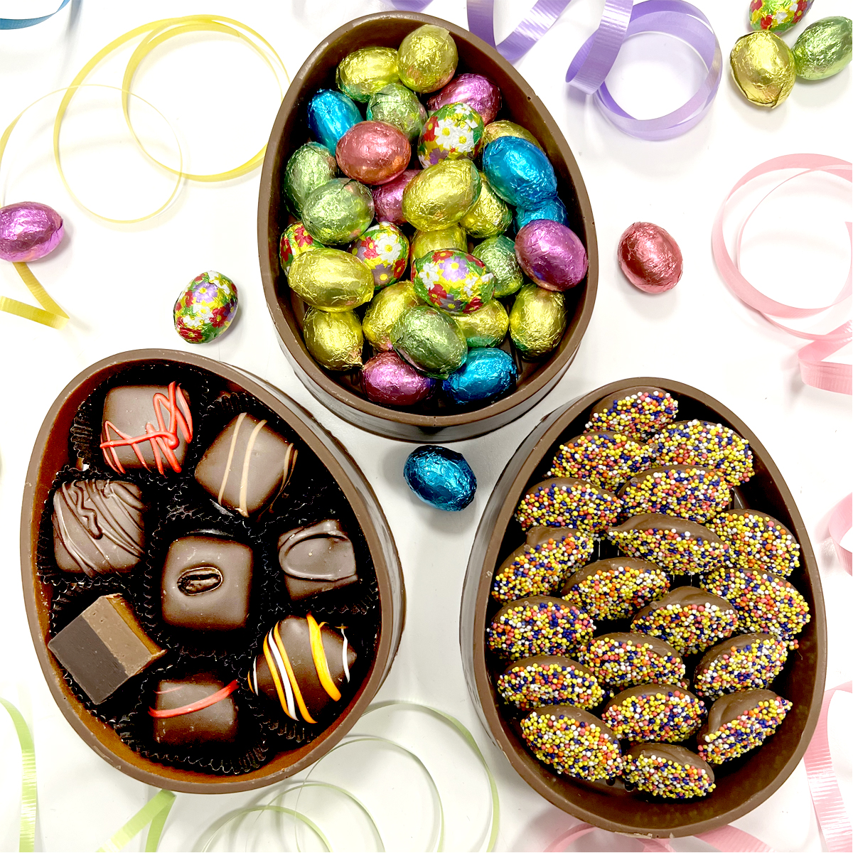 Egg Dish - Filled With Easter Chocolates