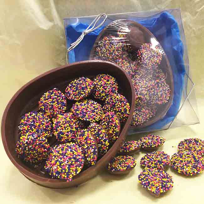 Photo of Chocolate Egg Dish With Non-Pareils