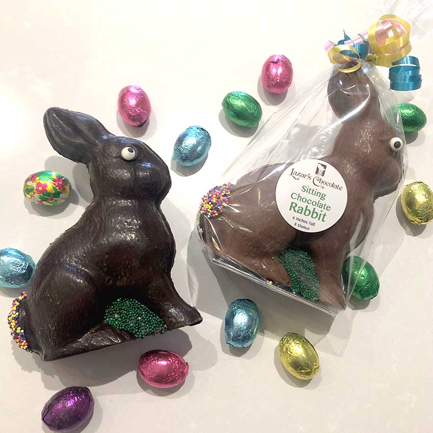 Photo of Decorated Sitting Chocolate Bunnies