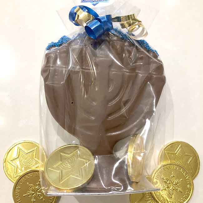 Large Chocolate Chanukah Menorah