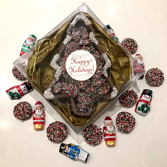 Photo of Filled Christmas Tree Chocolate Dish