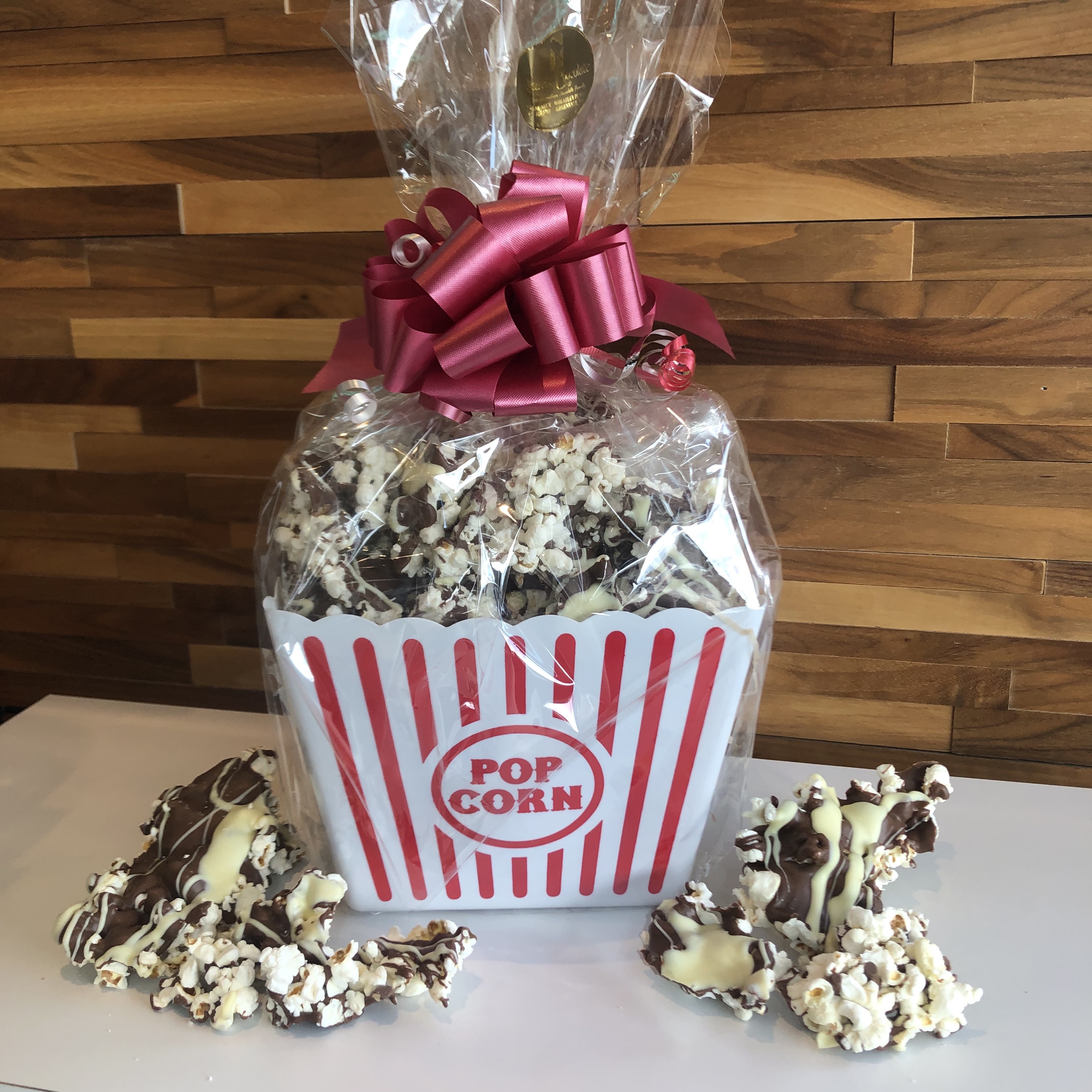 Photo of Gift Basket of Chocolate Popcorn