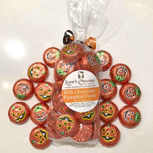 Milk Chocolate Halloween  Pumpkin Faces