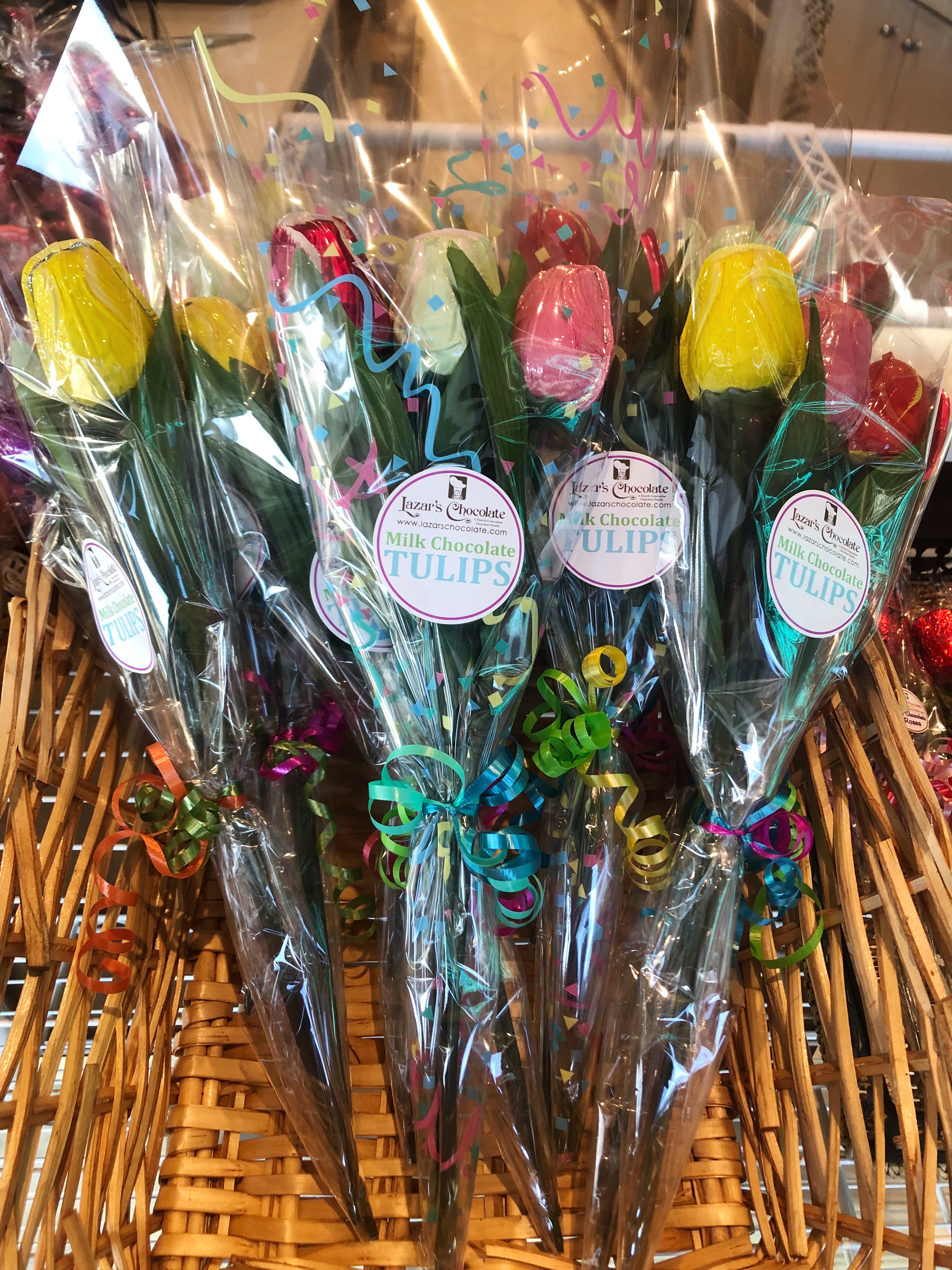 Chocolate Long Stem Tulips (Bouquet)