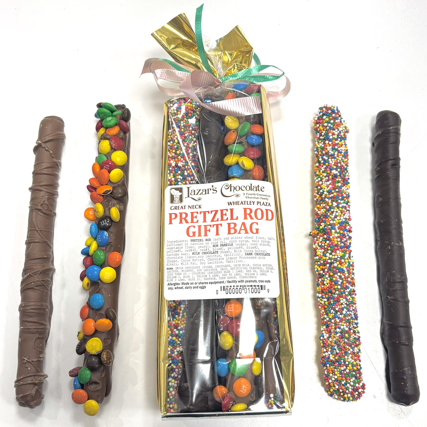 Fancy Gift Bag of Chocolate Pretzel Rods