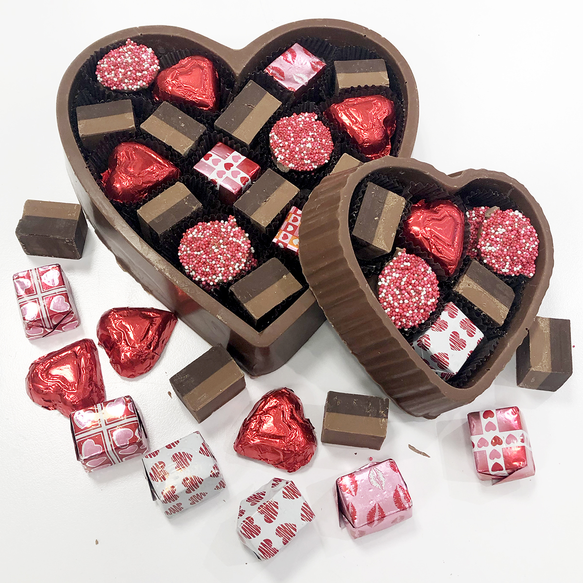 Large Filled Chocolate Heart Dishes
