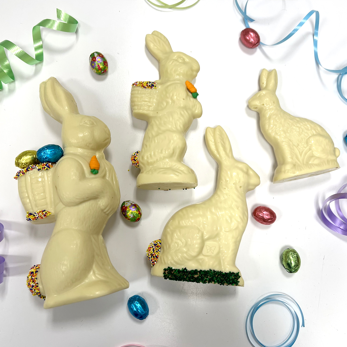 Photo of White Chocolate Easter Bunnies