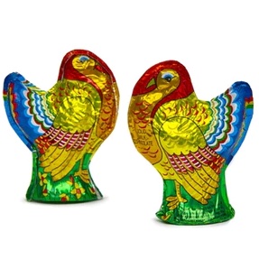 3-D Foil Wrapped Chocolate Turkeys