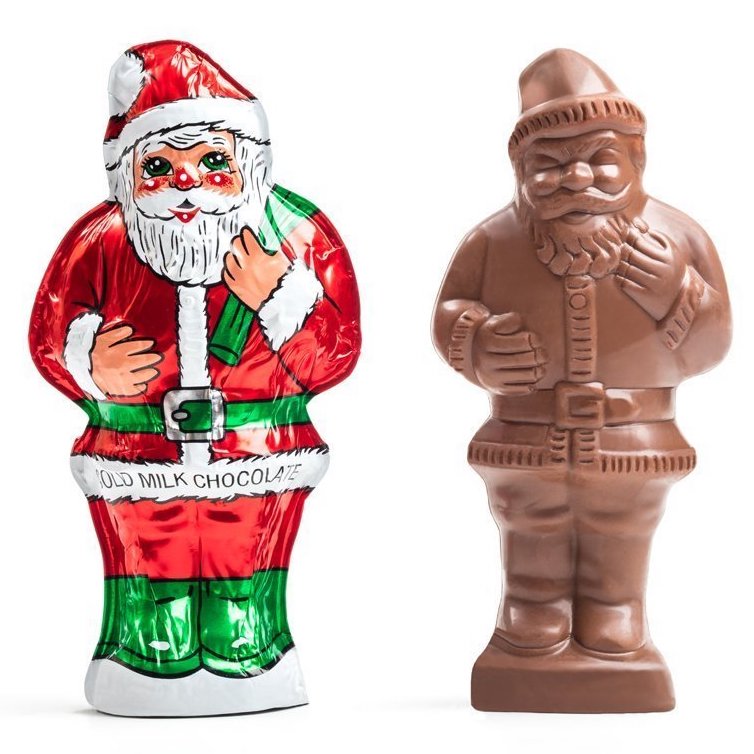 Photo of Solid Foil Wrapped Chocolate Santa Clause