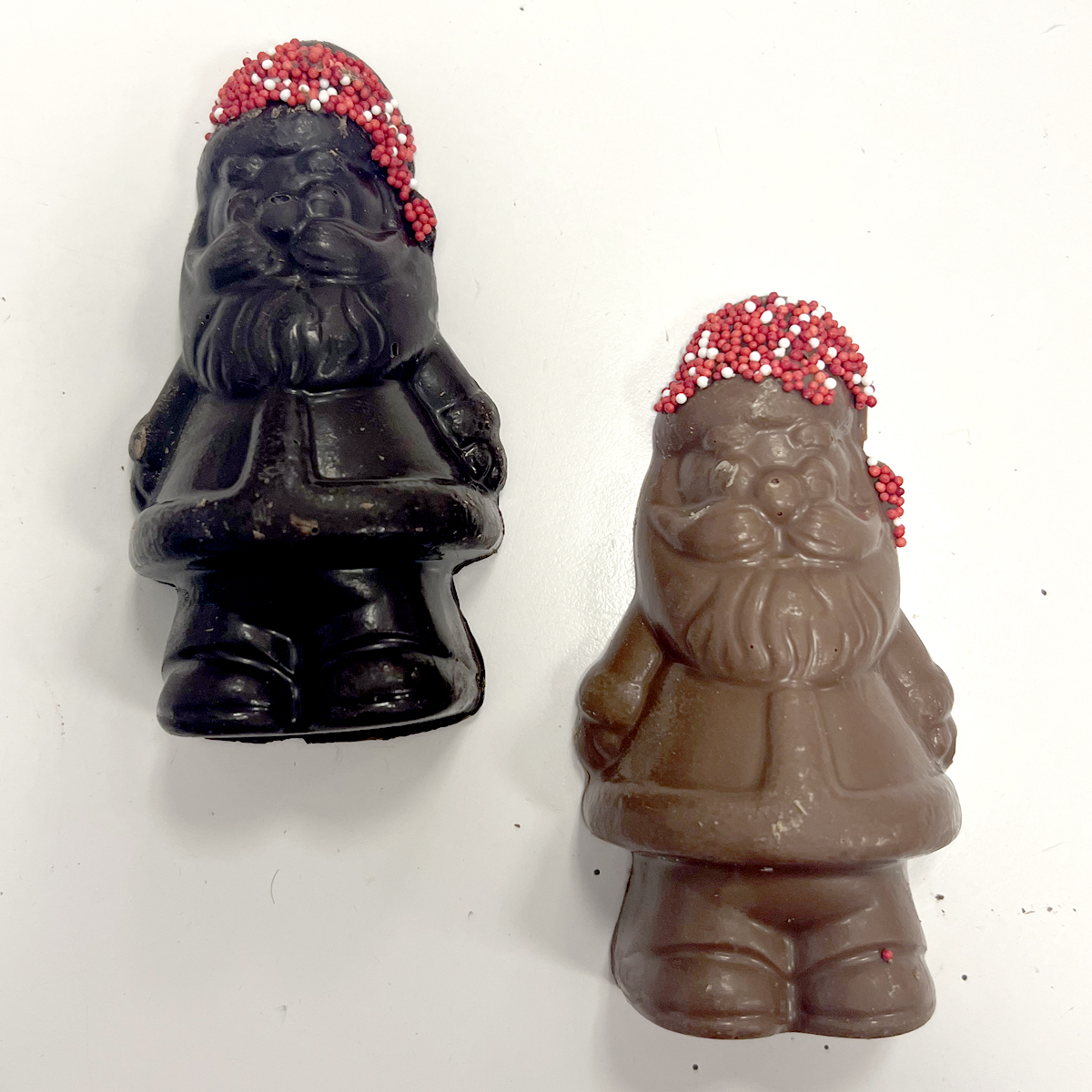 Photo of 2-D (Flat Back) Chocolate Santas