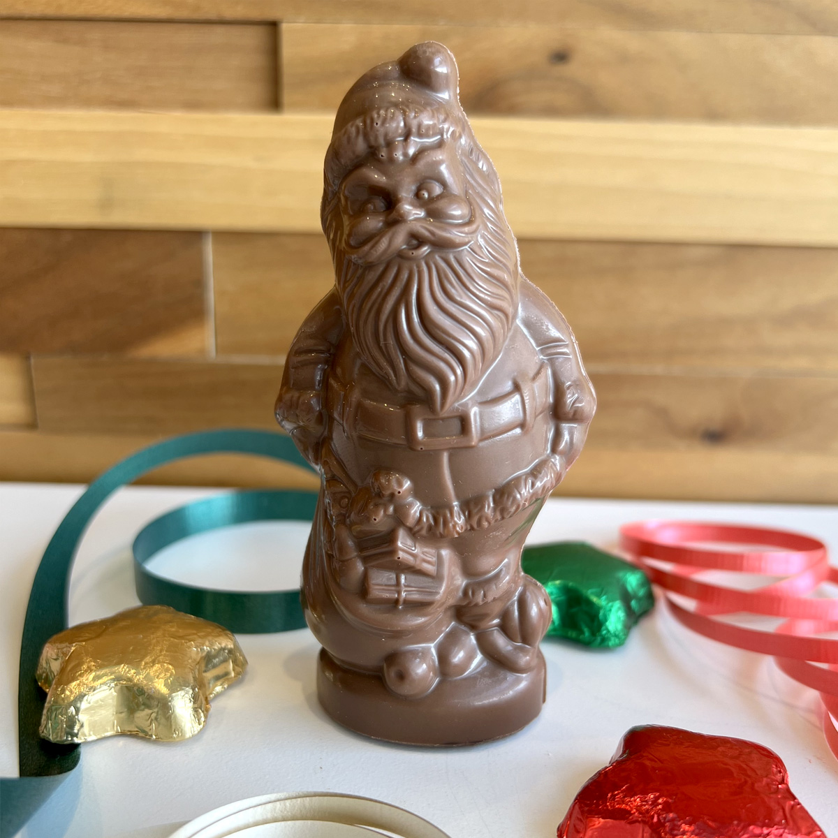 Photo of 3-D Solid Chocolate Santas