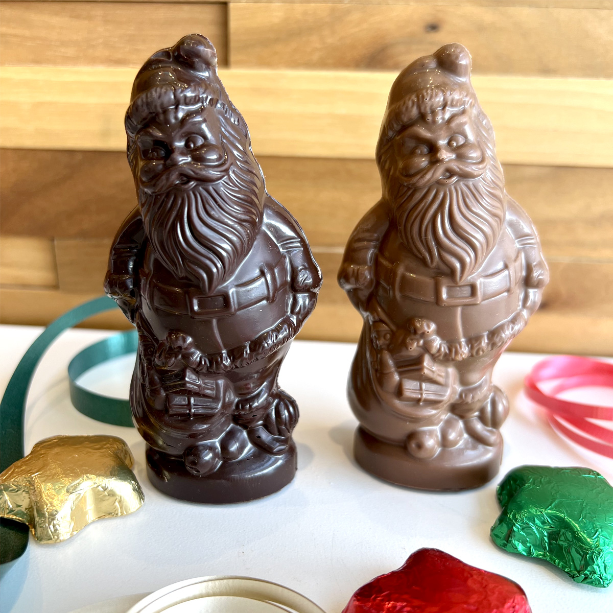 Photo of 3-D Solid Chocolate Santas