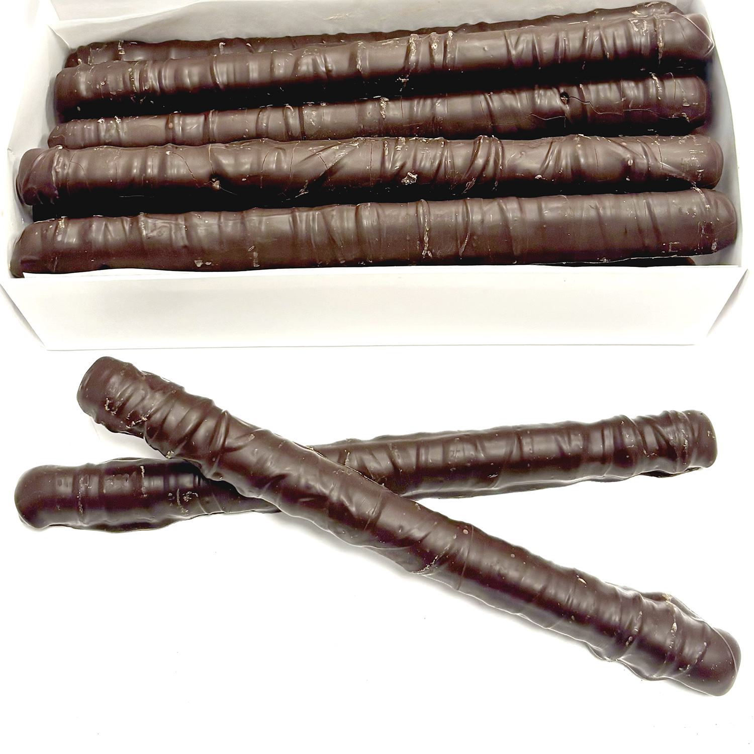 Dark Chocolate Covered Pretzel Rods