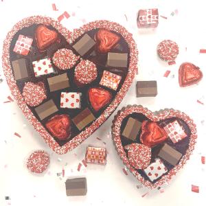 Large Filled Chocolate Heart Dishes
